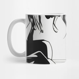 Kittens Shadow Silhouette Anime Style Collection No. 40 Mug